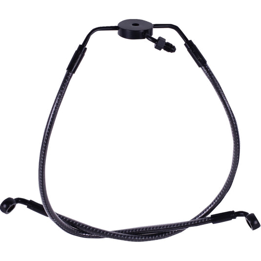 Magnum 77024 Designer Series DOT Braided Non-ABS Lower Brake Line Aeemblies - Karbonfibr