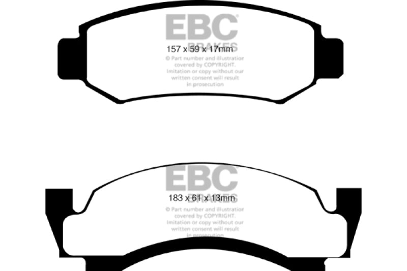 Load image into Gallery viewer, Ebc DP61261 EBC Greenstuff Brake Pad Sets
