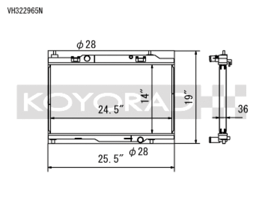 Koyo VH322965N KOY Racing Radiators