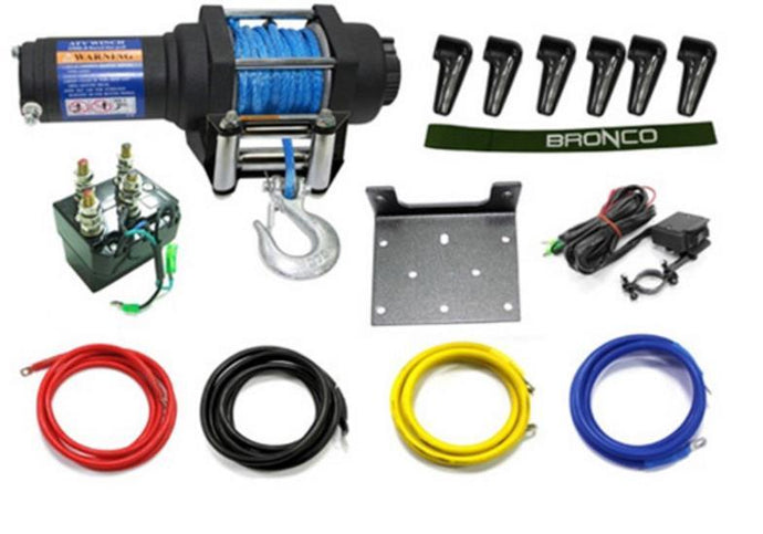 Bronco AC-12020-3 3500lb. Winch with Synthetic Rope