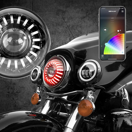 Xk Glow XK-7IN-HD-KIT 7in. Xkchrome RGB Headlight