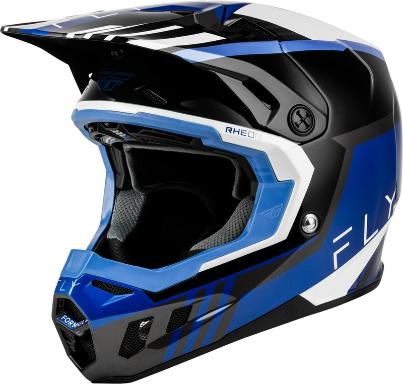 Load image into Gallery viewer, Fly Racing Formula CC Strike Youth Helmets (Large, Black/Blue/Gray/White)
