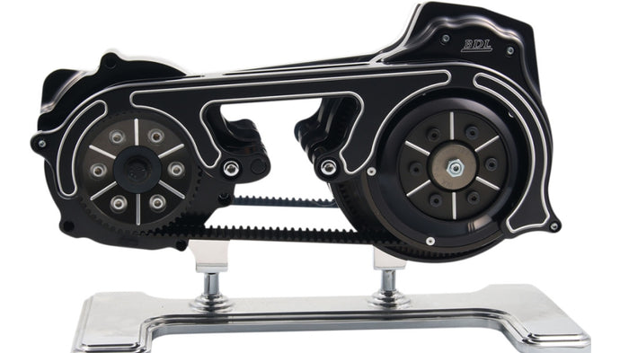 Belt Drives Ltd M18S-B 2in. Open Belt Drive Kit with 2-Piece Motor Plate - Black