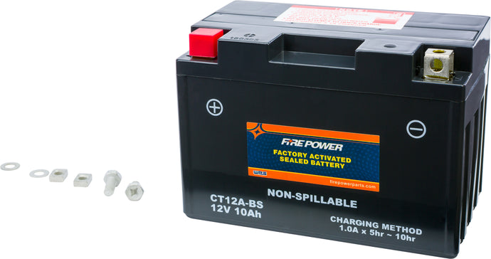 Fire Power CT12A-BS Factory Activated Maintenance Free Sealed Battery