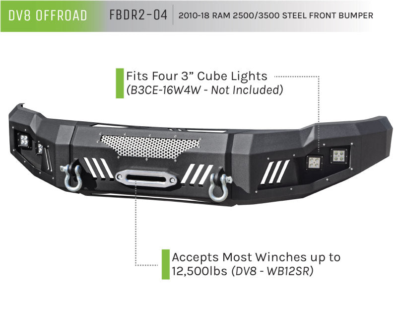Load image into Gallery viewer, Dv8 Offroad FBDR2-04 DVE Front Bumpers
