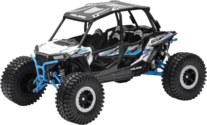 New Ray Toys 57976A 1:18 Scale ATV - Polaris RZR XP 4 Turbo Rock Crawler - Blue