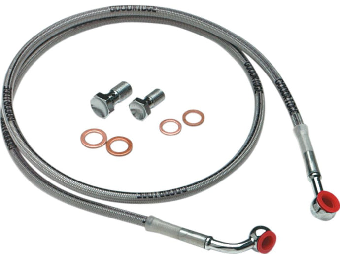 Goodridge HD9299-C+6 ABS Single Upper Front Brake Line Kit - +6in.