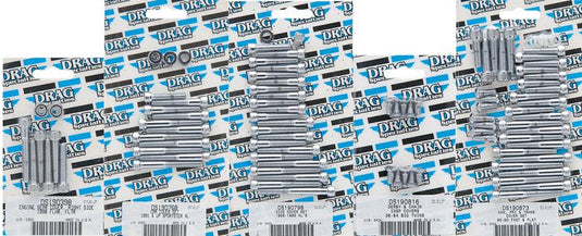 Drag Specialties DS-190751S Chrome Socket-Head CAM/Primary Cover Bolt Set - Smooth