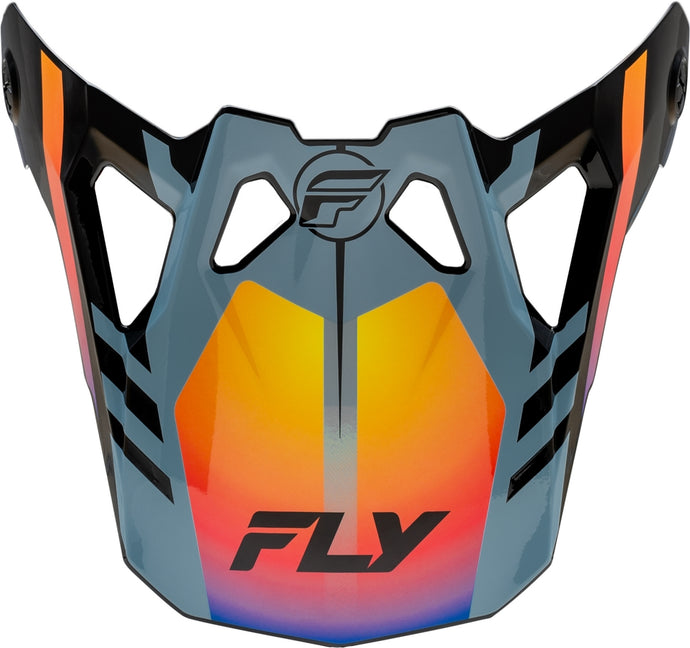 Fly Racing Visor for Formula CP Krypton Helmets - Gray/Black/Electric Fade - XL/2XL