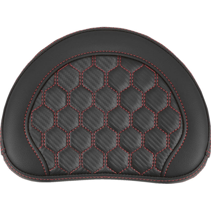 Saddlemen 051349RED Sissy Bar Pad for Roadsofa HC Seats - Half-Moon with Red Stitching