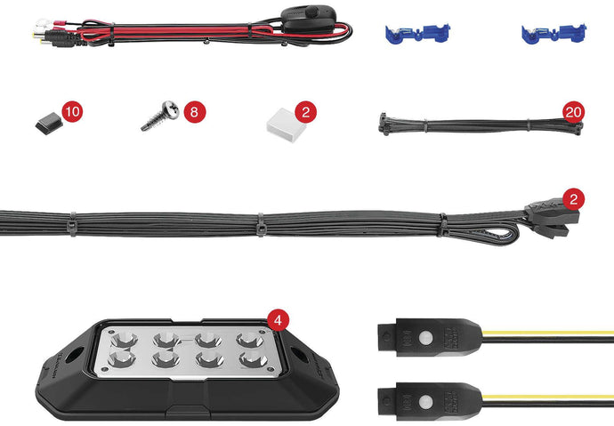Xk Glow XK-ROCK-STA Xkchrome App-controlled Rock Pod Light - 4 Pc.
