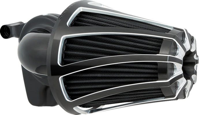 Arlen Ness 600-070 Monster Sucker Air Cleaner Kit with Cover - Drift/Black with Machined Accents