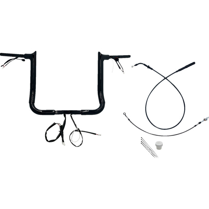 Fat Baggers, Inc. 849014-B 1-1/2in. EZ Install Pointed Top Handlebar Kit - Black