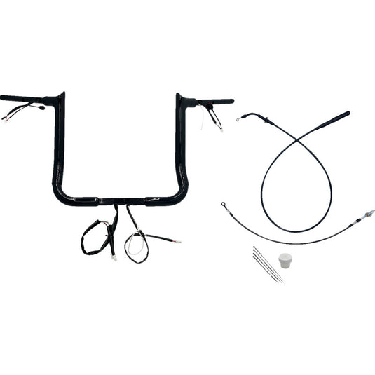 Fat Baggers, Inc. 849014-B 1-1/2in. EZ Install Pointed Top Handlebar Kit - Black