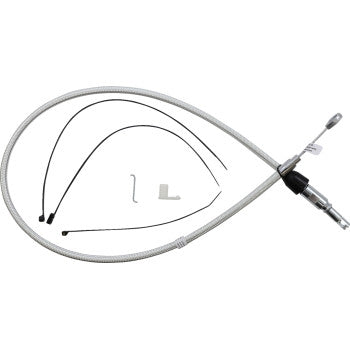 Magnum 32342HE Alternate Length Sterling Chromite Quick Connect Braided Upper Clutch Cable - 36in.