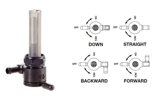 Golan Inc 75-516B-BLK Click-Slick Petcock - 3/8in. NPT - Backward Facing - Black