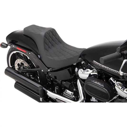 Drag Specialties 0802-1267 Predator III Seat - Double Diamond - Black Thread