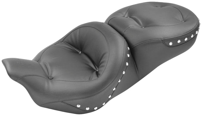 Mustang 76037 1-Piece Ultra Touring Seat - Regal Style - Chrome Studs
