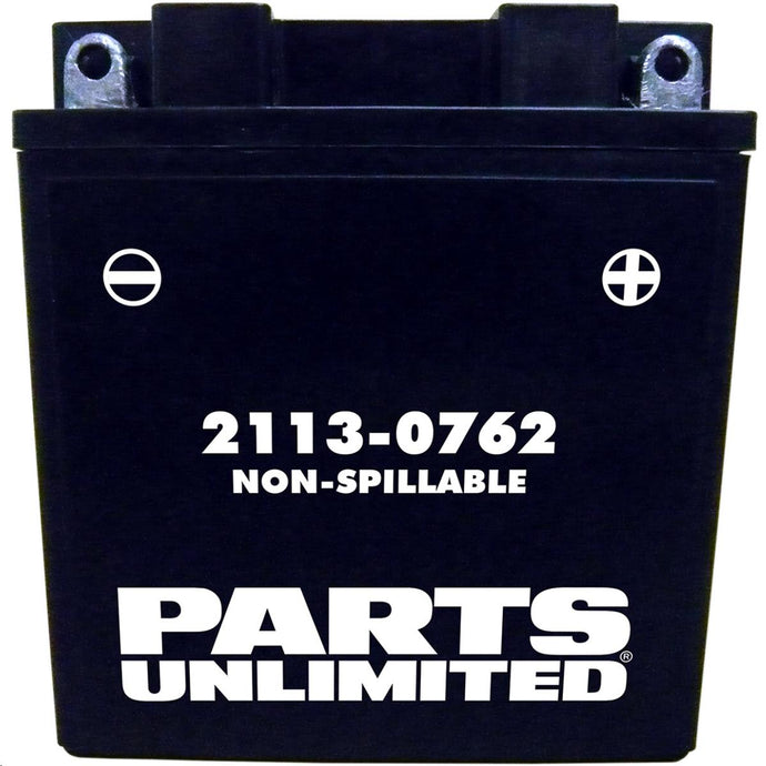 Parts Unlimited 2113-0762 AGM Factory Activated Maintenance-Free Battery