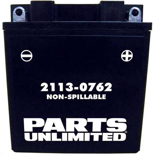 Parts Unlimited 2113-0762 AGM Factory Activated Maintenance-Free Battery