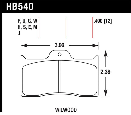 Hawk Performance HB540U.490 HAWK DTC-70 Brake Pad Sets