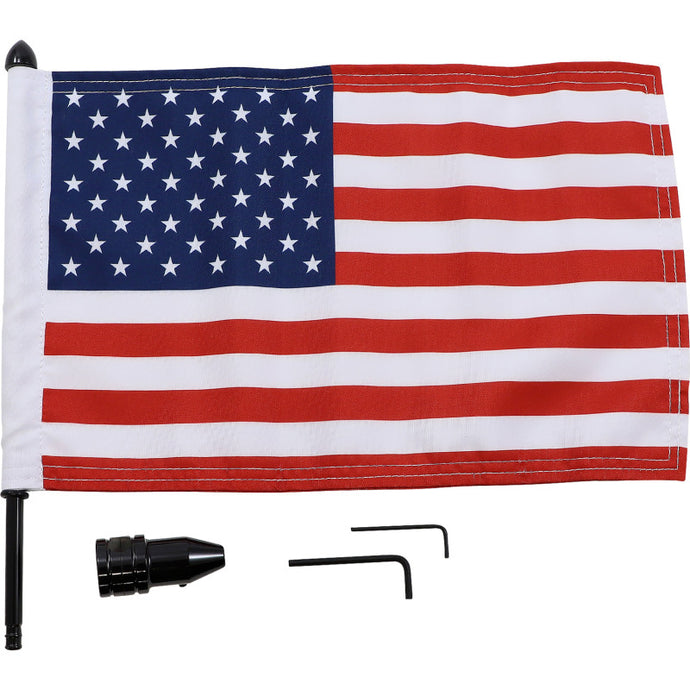 Pro Pad BRFM-FXD315 Saddlebag Bar Flag Mount with Flag - 1/2in. Bar - 10in. x 15in. Flag