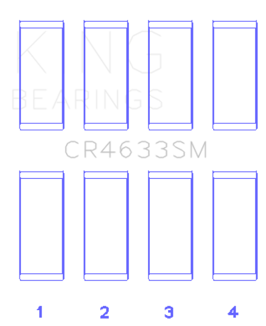 King Engine Bearings CR4633SM KING Connecting Rod Bearings