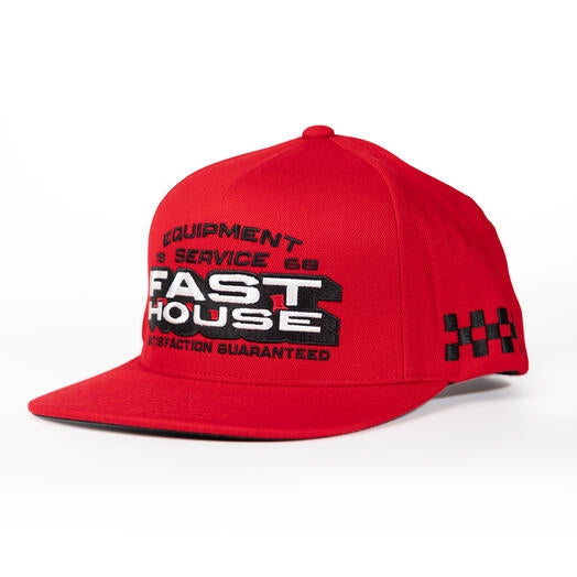 Fasthouse Maintenance 110 Hat (One Size Fits Most, Red)