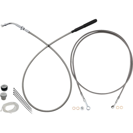 Fat Baggers, Inc. 249914-C EZ Install Upper Clutch Cable Kit - 14in. - Chrome