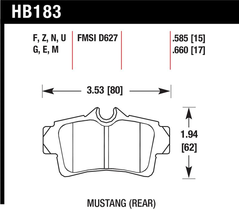 Load image into Gallery viewer, Hawk Performance HB183B.585 HAWK HPS 5.0 Brake Pad Sets
