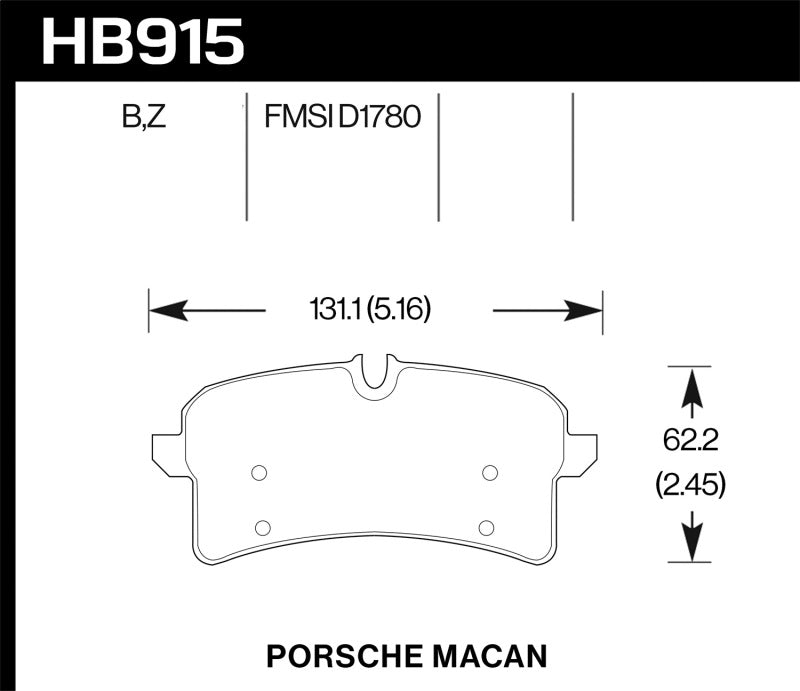 Load image into Gallery viewer, Hawk Performance HB915B.664 HAWK HPS 5.0 Brake Pad Sets
