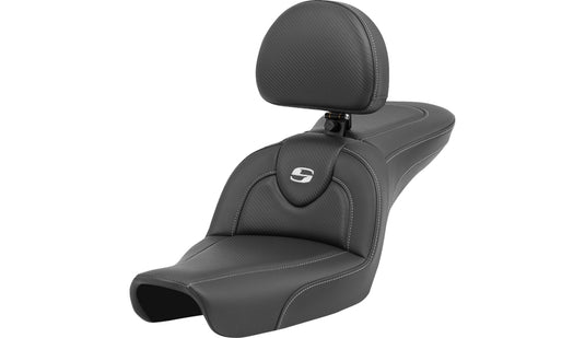 Saddlemen 896-04-185BR Roadsofa Carbon Fiber Seat - with Backrest