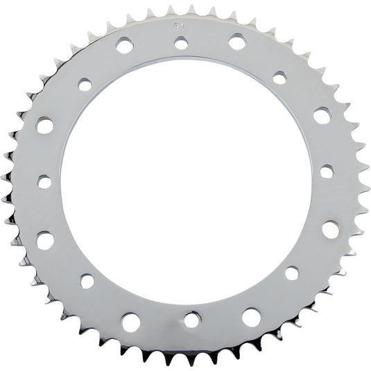 Drag Specialties 1210-2668 Replacement Rear Sprocket - Chrome - 51T For 530 Chain Drive Conversion Kit