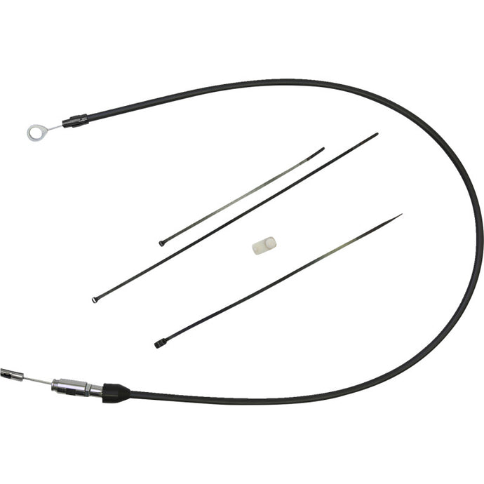 Drag Specialties 0652-2883 Quick Connect Braided Upper Clutch Cable - 52in. - Black/Black