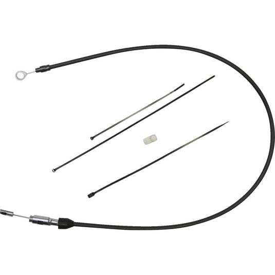 Drag Specialties 0652-2883 Quick Connect Braided Upper Clutch Cable - 52in. - Black/Black