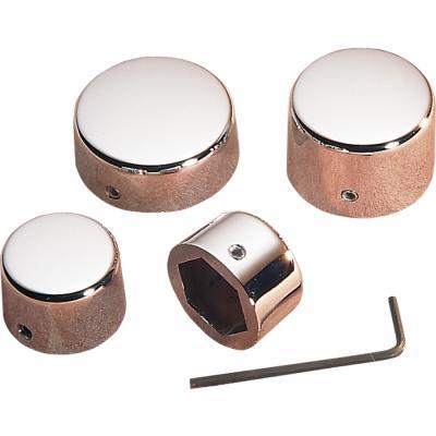 Drag Specialties DS-222885 3/4in. Chrome Axle Caps - Rear