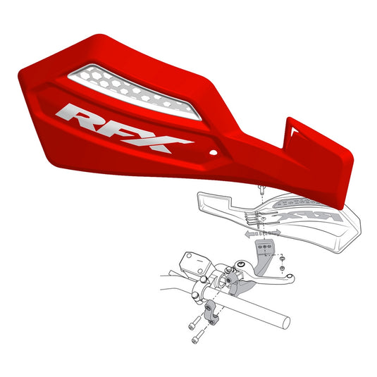 Rfx FXGU 30100 55RD Race Series Handguards - Red