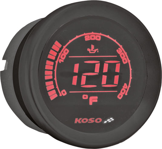 Slipstreamer BA050510 Oil Temp Gauge - Black Bezel