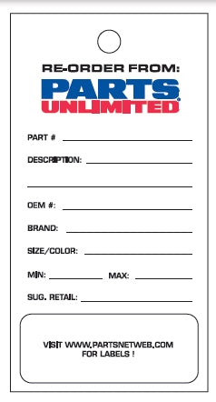 Promotional Items Vendor DIS50 Re-Order Card