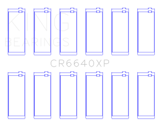 King Engine Bearings CR6640XP KING Performance Rod Bearings
