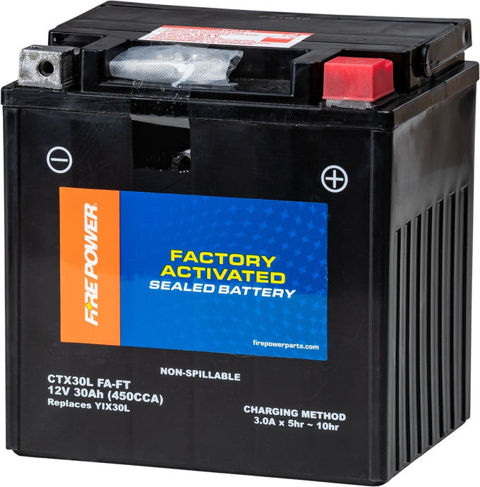 Fire Power CTX30L (FA) FT AGM Factory Activated Sealed Battery - YIX30L