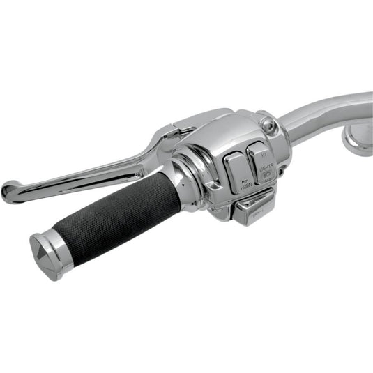 Drag Specialties 0610-0179 Chrome Master Cylinder Cover  for Chrome Handlebar Control Kits with Mechanical Clutching