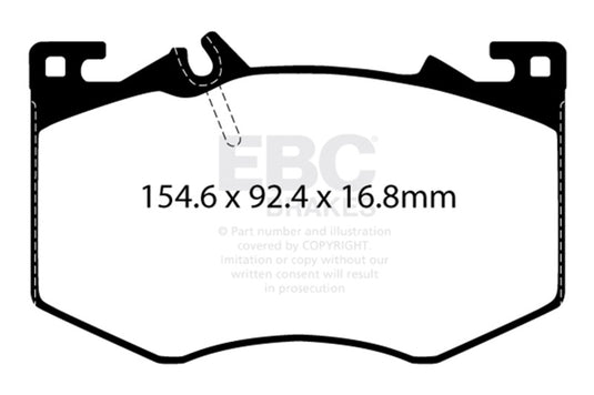 Ebc DP42423R EBC Yellowstuff Brake Pad Sets