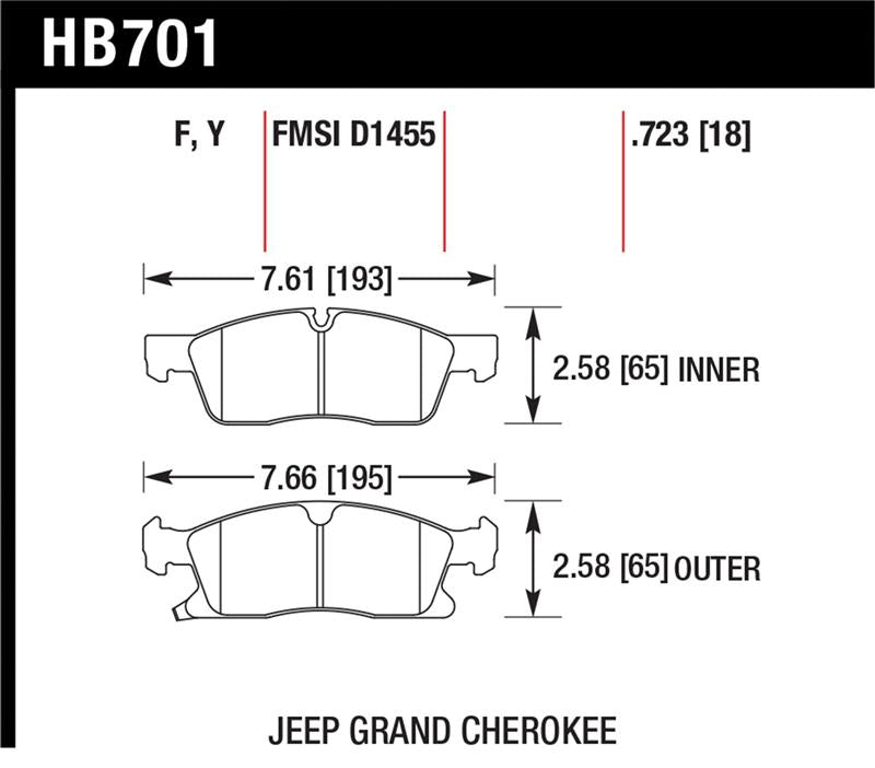 Load image into Gallery viewer, Hawk Performance HB701Y.723 HAWK LTS Brake Pads
