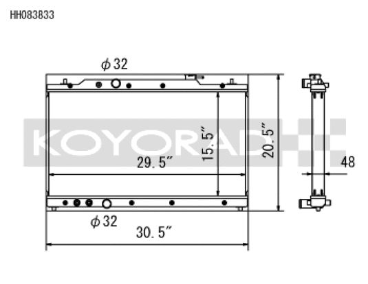 Koyo HH083833 KOY Racing Radiators