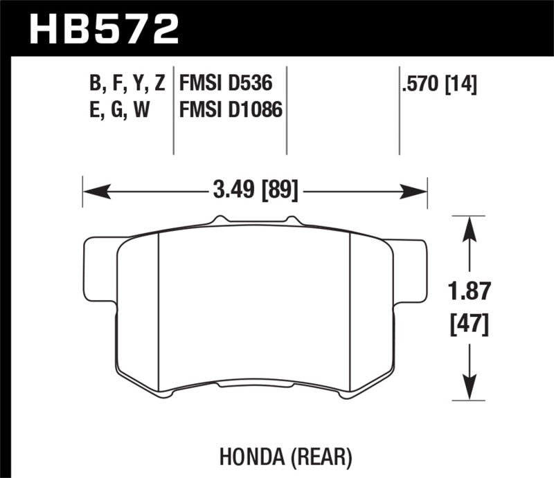 Load image into Gallery viewer, Hawk Performance HB572B.570 HAWK HPS 5.0 Brake Pad Sets
