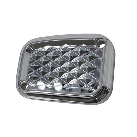 Covingtons C3056-C Front Brake Master Cylinder Cover - Diamondback - Chrome