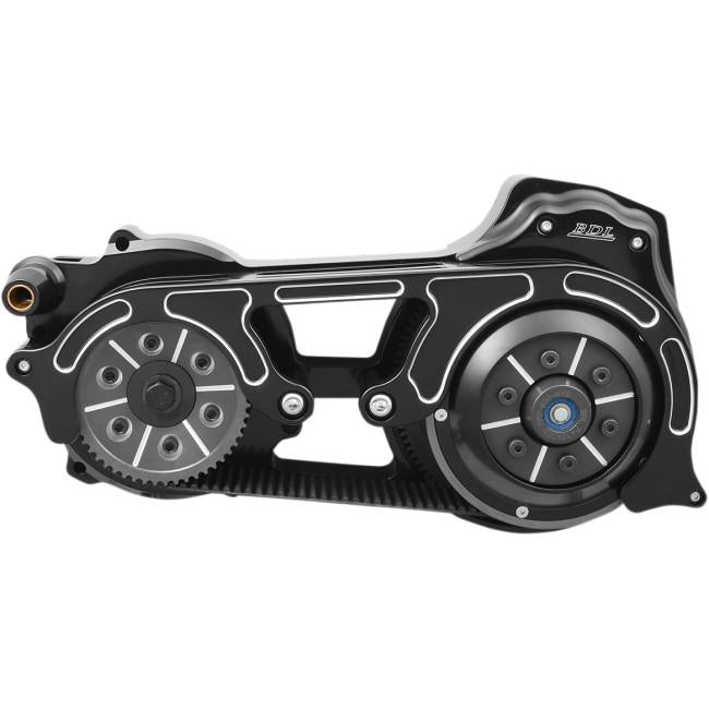 Belt Drives Ltd EVO-16BH-2B 2in. Open Belt Drive Kit with 1-Piece Motor Plate - Black