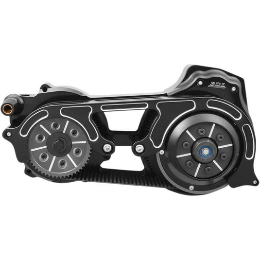 Belt Drives Ltd EVO-16BH-2B 2in. Open Belt Drive Kit with 1-Piece Motor Plate - Black
