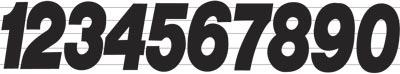 Dirt Digits PD43W-6 Pro Digit Competition Stick-On 4in. White Number - 6